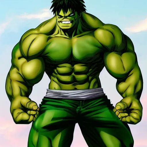 Prompt: gon freecss as hulk