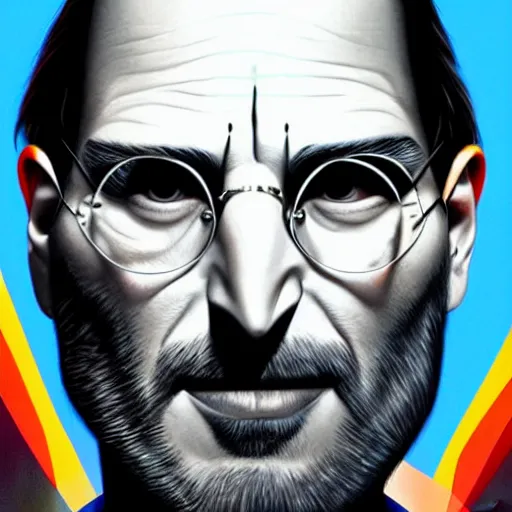 Image similar to Steve jobs portrait, Pixar style, by Tristan Eaton Stanley Artgerm and Tom Bagshaw.