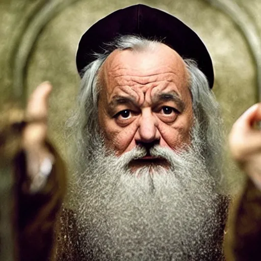 Image similar to bill murray plays a dumbledore in harry potter