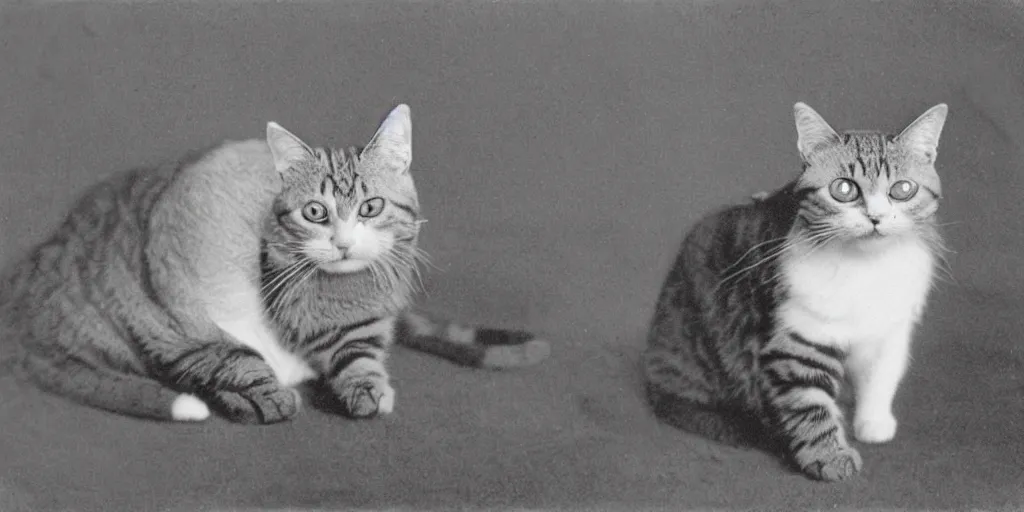 Prompt: stereoscopic image of a cat