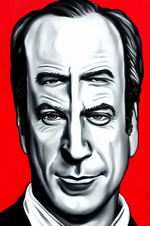 Prompt: bob odenkirk nagel painting, highly detailed face, saul goodman
