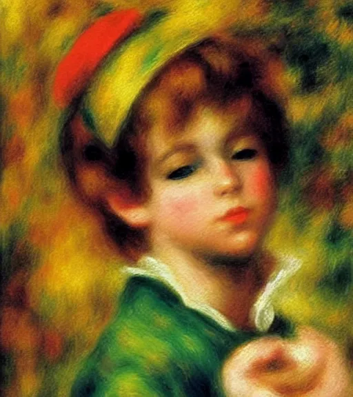 Image similar to oil painting portrait of peter pan by renoir