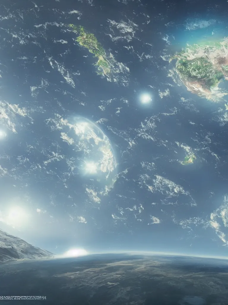 Prompt: planet earth from space by disney concept artists, blunt borders, rule of thirds