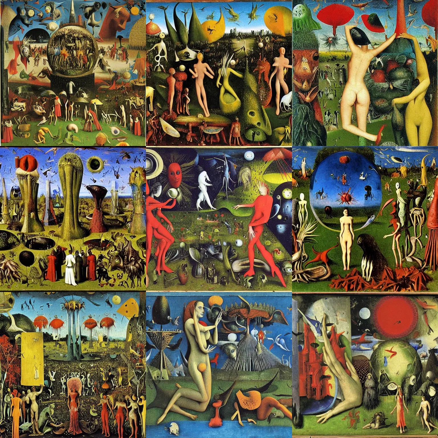 Prompt: The Garden of Earthly Delights by Max Ernst