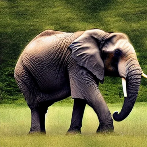 Image similar to an elephant with a house on its back