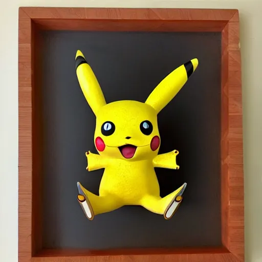 Prompt: taxidermied pikachu