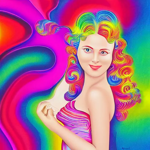 Image similar to photo of young woman by lisa frank