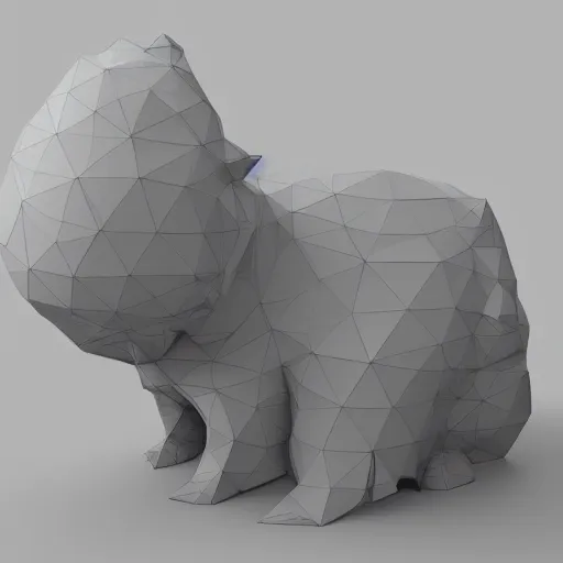 Prompt: poop, low - poly 3 d model, rendered in octane, ambient occlusion