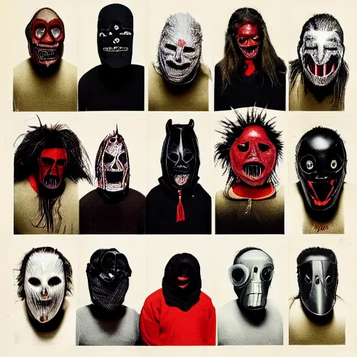 Prompt: slipknot album cover by terry richardson and wes anderson 4k high quality best