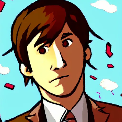 Image similar to Saul Goodman in the video game Omori