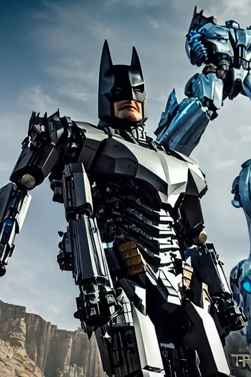 Image similar to cinematic still in westworld and pacific rim movie and ps 5 game batman as machine warrior 5, intricate ornate humanoid mecha warrior,