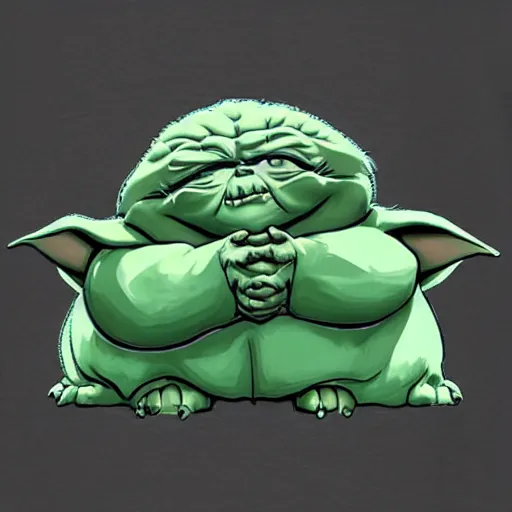 Prompt: obese Yoda