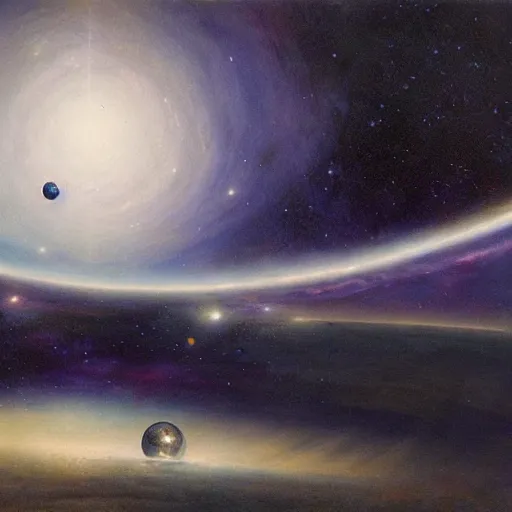 Prompt: Liminal space in outer space by Madgwick Lee