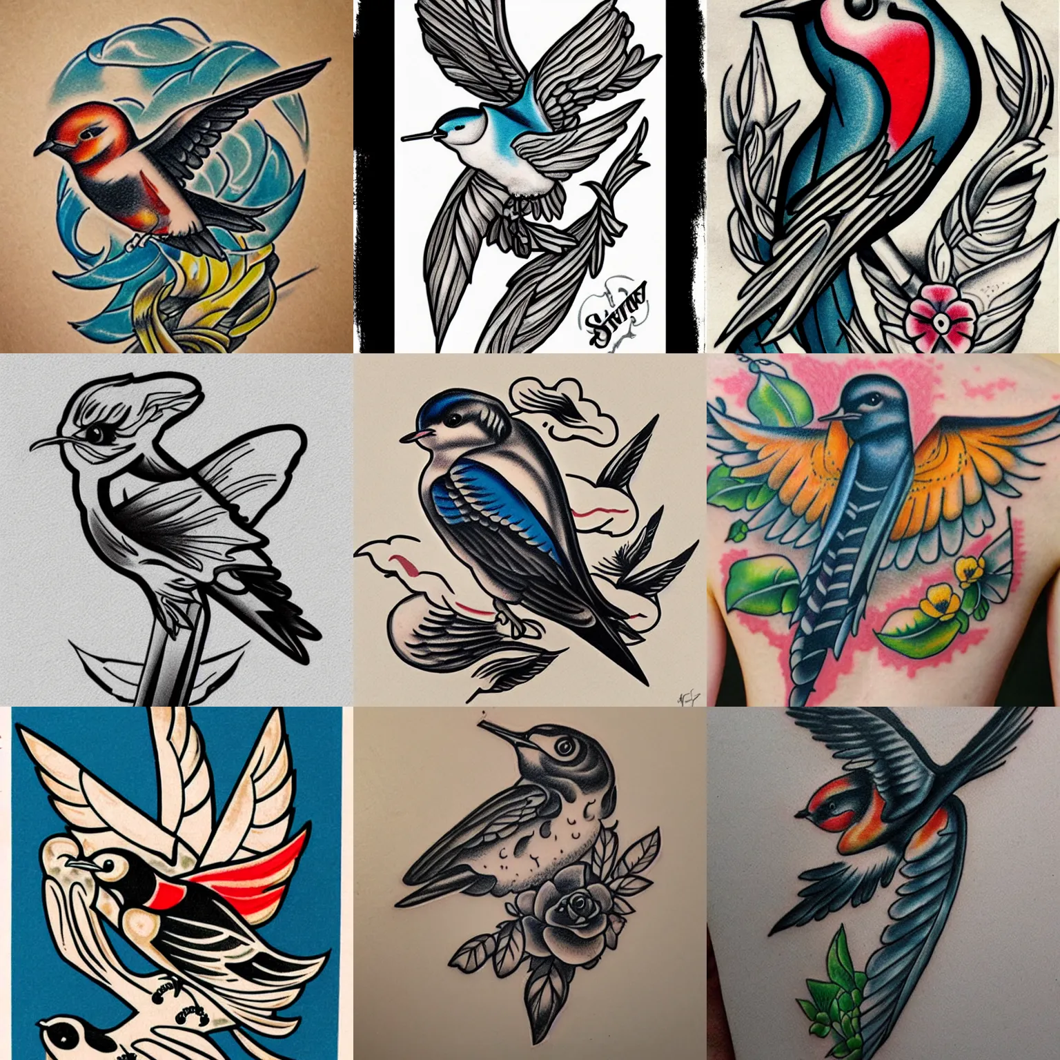 Old School Rose, Old School tattoo, Swallow Tattoo, Flash, Tattoo Artist,  Idea, Drawing, Body Art transparent background PNG clipart | HiClipart