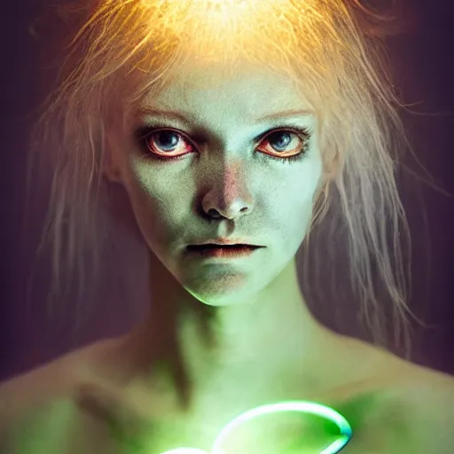 Image similar to hyper detailed, ultra sharp focus photo photo of a a glowing female faery, natural lighting, bioluminescent mushrooms by gottfried helnwein, style of brian froud, epic, fantasy, masterpiece, 8 k, dslr, 8 5 mm f / 1. 8