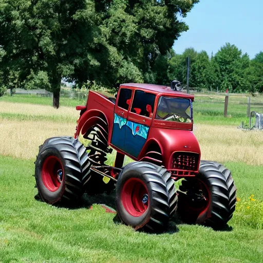 Image similar to amish buggy monster truck