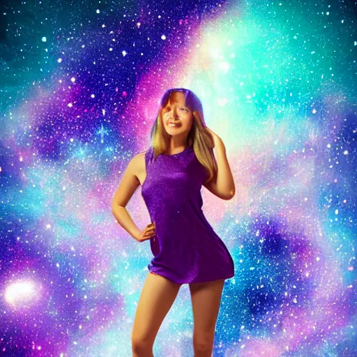 Image similar to stellite galaxy girl