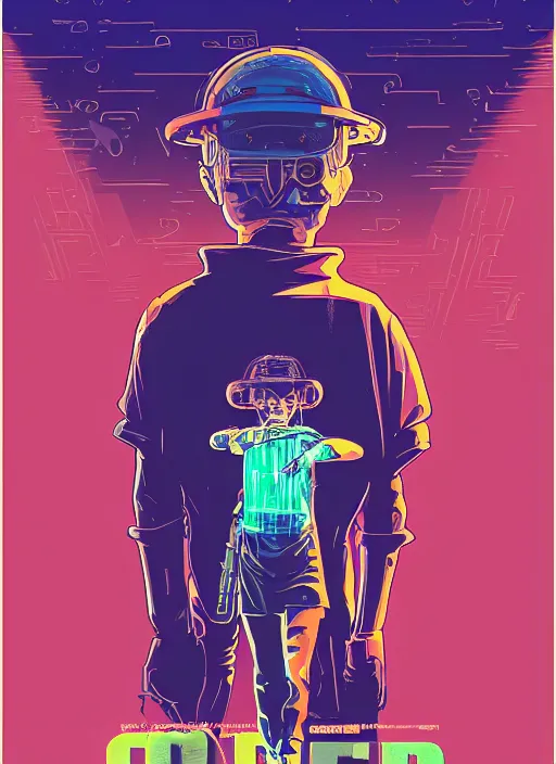 Prompt: a transparent glass indi game poster of a young explorer wearing a cyberpunk headpiece, risograph by ghostshrimp, kawase hasui, josan gonzalez, jean giraud, moebius and edward hopper, colourful flat surreal design, super detailed, a lot of tiny details, fullshot, isometric angles, xray hd, 8 k, artstation