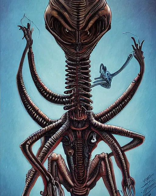 Prompt: alien xenomorph by jeffrey smith