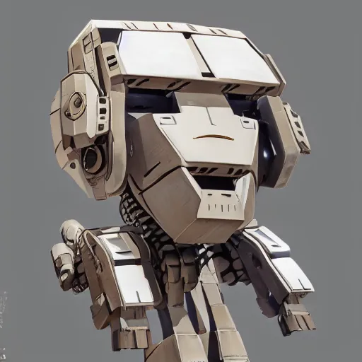 Image similar to portrait of mecha cardboard robot, cardboard mecha bot made of cardboard, artstation