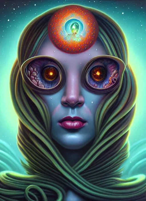 Image similar to cosmic lovecraft random portrait, pixar style, by tristan eaton stanley artgerm and tom bagshaw.