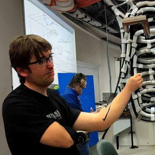 Image similar to Steve from Gamers Nexus showing how to build a super-collider