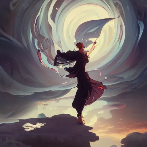 Prompt: breathtaking, art by peter mohrbacher, unreal engine, liquid, art by alphonse mucha, photorealistic dramatic anime boy, by wlop, ugly art, stylized, black background, ufotable art style, glitch art, photorealistic dramatic anime girl