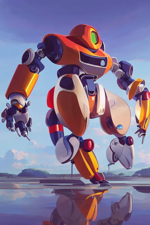 Image similar to metabots medabots medarotto medarot robot minimalist comics, behance hd by jesper ejsing, by rhads, makoto shinkai and lois van baarle, ilya kuvshinov, rossdraws global illumination ray tracing hdr radiating a glowing aura