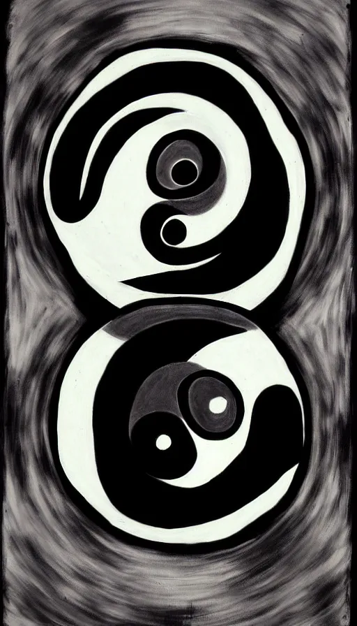 Image similar to Abstract representation of ying Yang concept, by Jhonen Vasquez