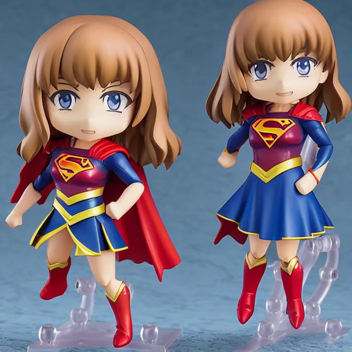 Prompt: supergirl, an anime nendoroid of supergirl, figurine, detailed product photo.