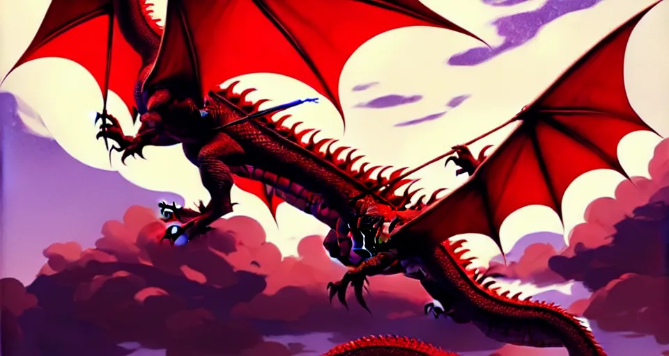 Movie poster of How to train your dragon 4 with Smaug, Stable Diffusion