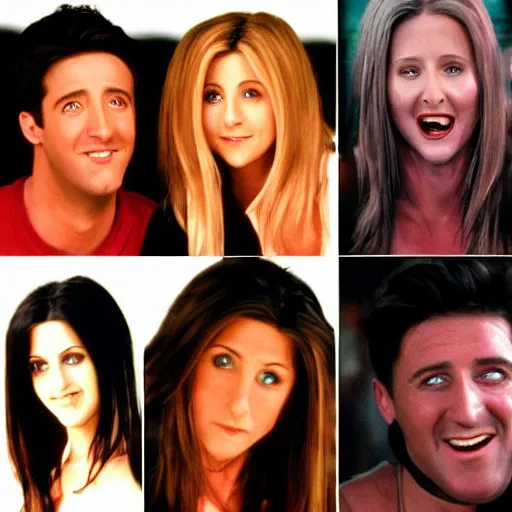 Prompt: The cast of friends as demons