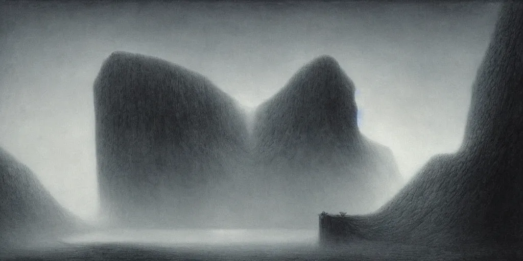 Prompt: Abyss by Zdzislaw Beksinski