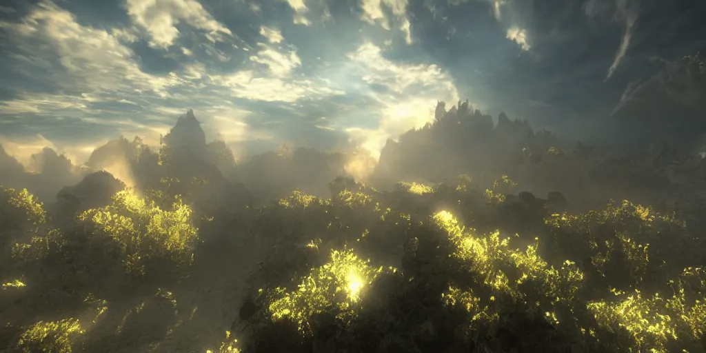 Prompt: there's a feeling i get when i look to the west,, cinematic, volumetric lighting,