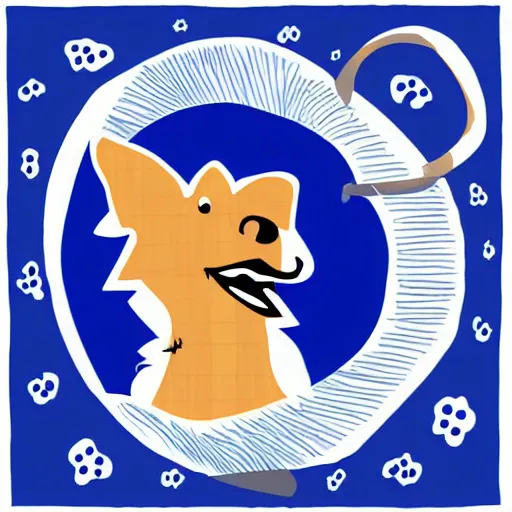 Image similar to clip art illustration of a cool cartoon dog