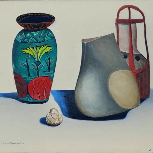 Prompt: still life, maori art