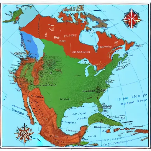 Image similar to map of north america with labels