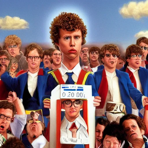 Image similar to napoleon dynamite is elected president of the united states, 4k, realism