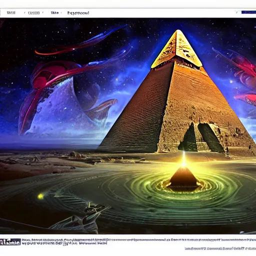 Image similar to ultrarealistic cgi aliens in a meeting of the galactic federation 1 5 0 0 0 years ago before matrix installation. realistic futuristic background unreal engine hyperdetailed photorealistik patterned robes. ancient pyramids with sacred geometry glowing scenery background in the style of android jones