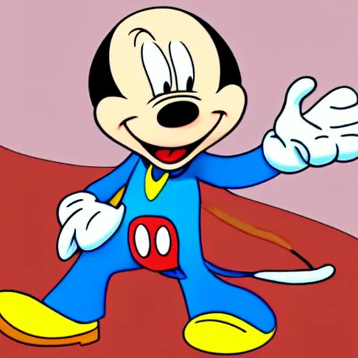 Image similar to walter white in the animation style of mickey mouse clubhouse, cartoon