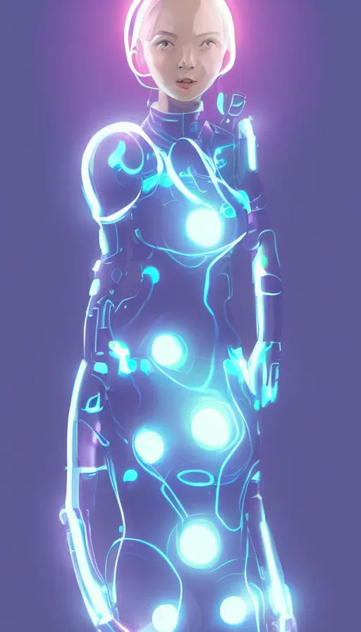 Prompt: Goddess Princess Rosalina with a symmetrical face in a full body Zero Suit by Ilya Kuvshinov, glass bubble helmet metal mech suit by Laurie Greasley with neon buttons, concept art Hyper realistic redshift render, artstation