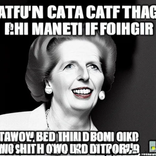 Prompt: If Margaret Thatcher was a cat