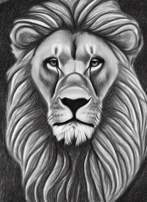 Image similar to Portrait drawing of Lion gentleman at a art gallery