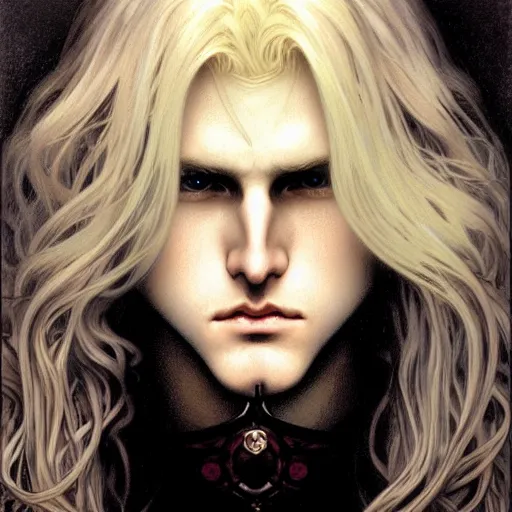 Realistic Detailed Face Portrait Of Alucard Johan 