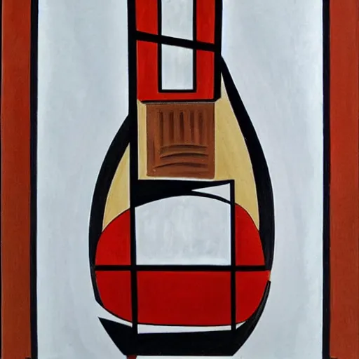 Prompt: cubism bottle of whiskey