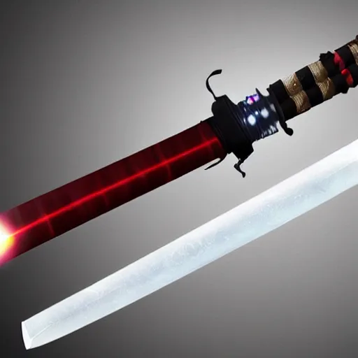 Prompt: samurai sword lightsaber
