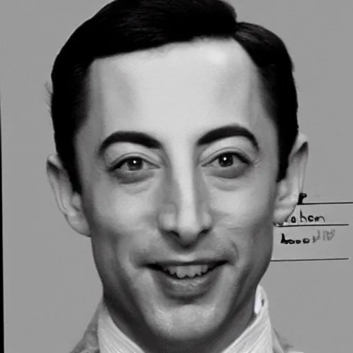 Image similar to pee wee herman mugshot