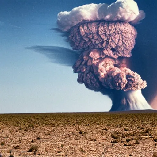 Prompt: nuclear explosion in a desert