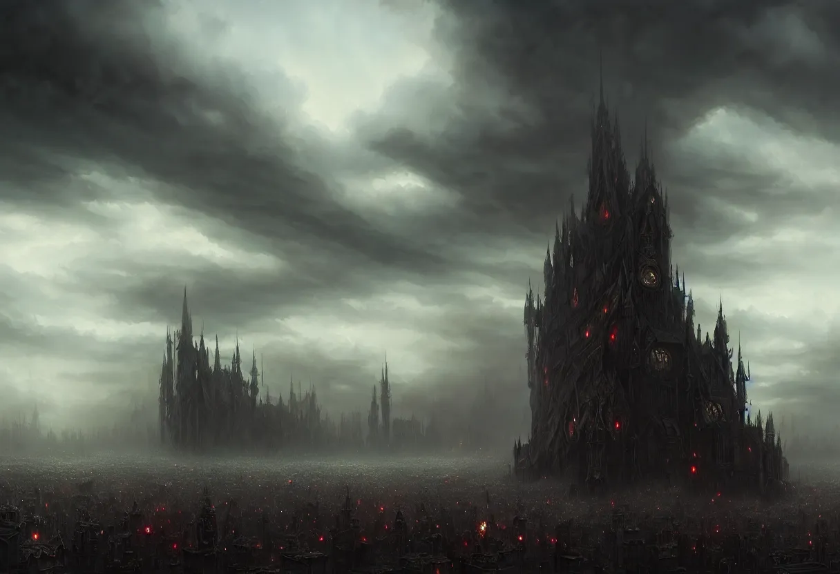 Image similar to dark ominous apocalyptic sky with millions of zombies outstretching towards the sky,, fantasy, intricate, elegant, highly detailed, digital painting, artstation, concept art, smooth, sharp focus, octane render, dramatic lighting, volumetric lighting, cinematic lighting, art by artgerm and greg rutkowski and alphonse mucha and wlop