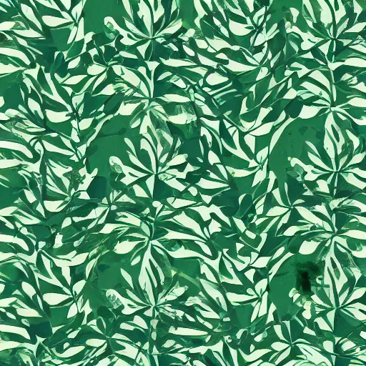 Prompt: fabric pattern of leaves